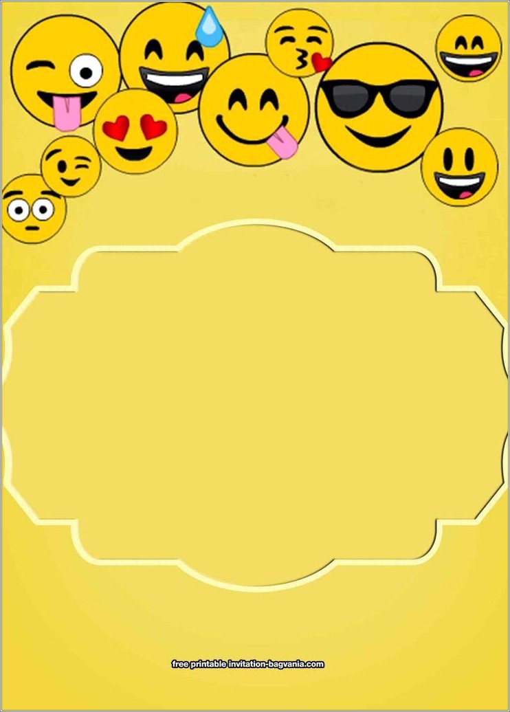 Free Emoji Birthday Party Invitation Template