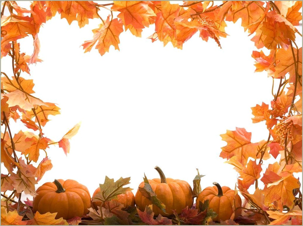 Free Fall Background Template With Pumpkins