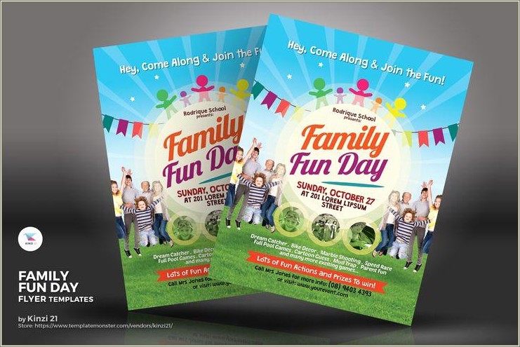 Free Family Fun Day Poster Template