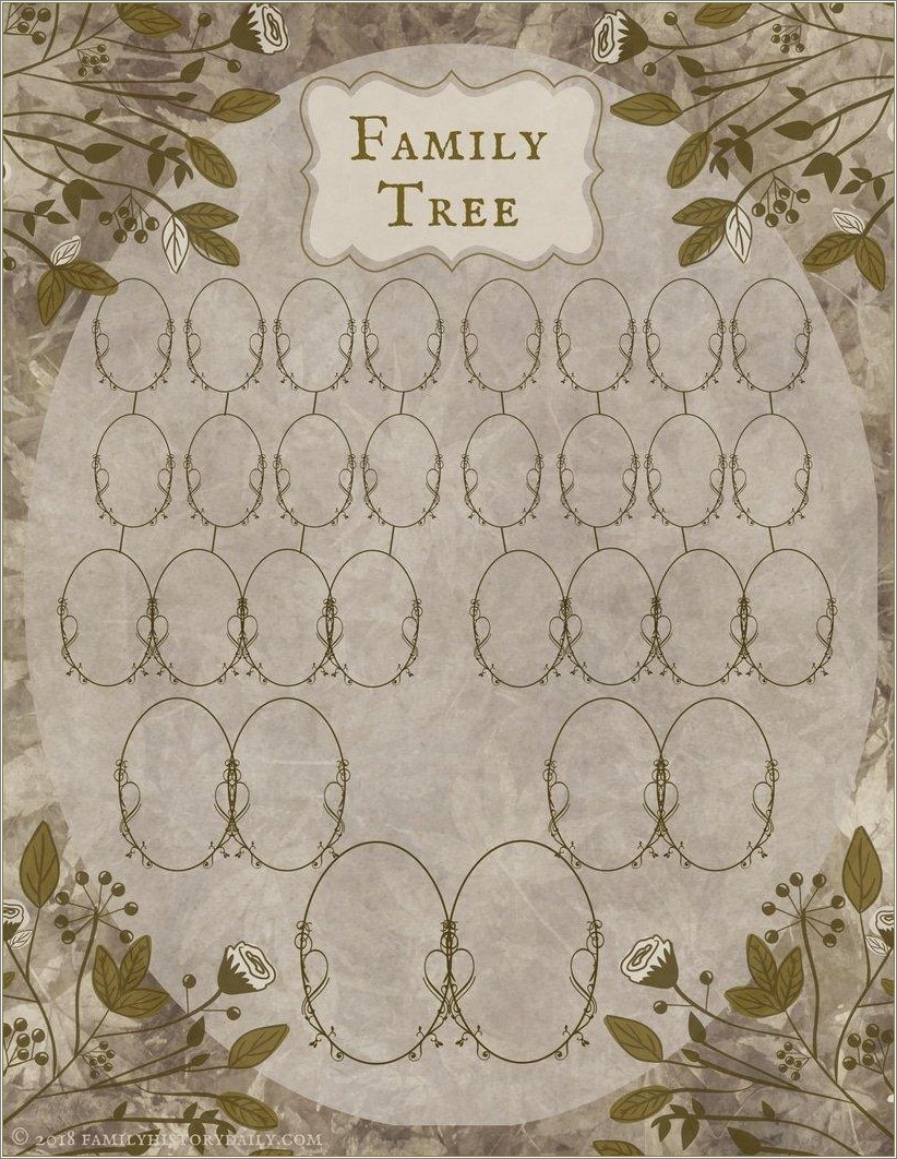 Free Family Tree Digital Scrapbook Template