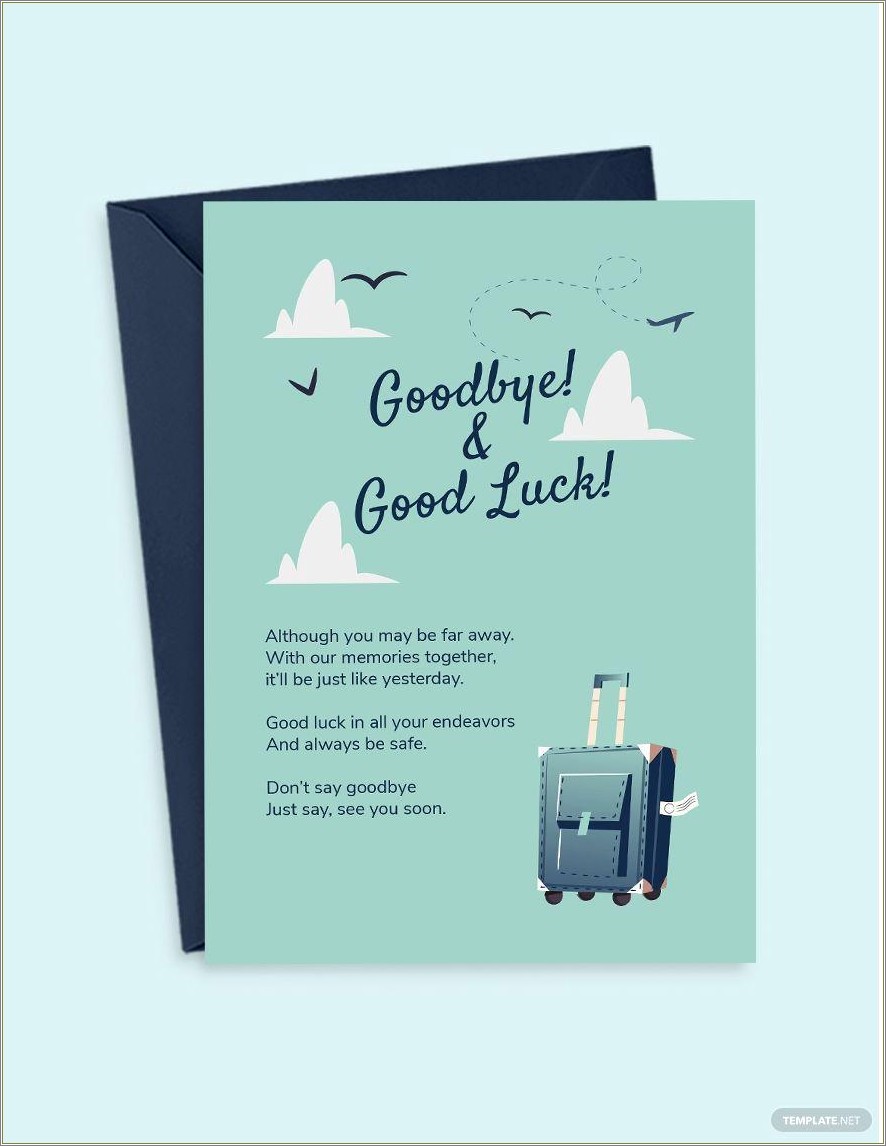 Free Farewell Card Template Microsoft Word