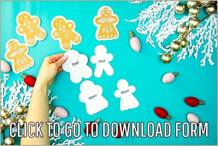 Free Felt Gingerbread Family Sewing Template