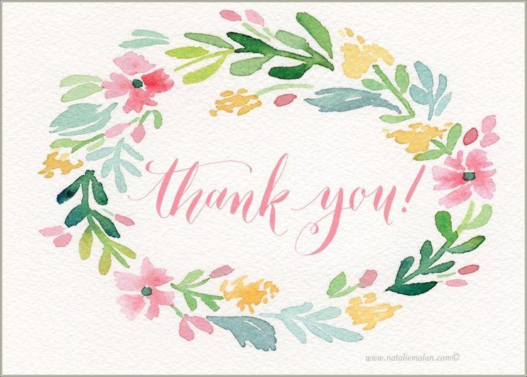 Free Flat Thank You Card Template