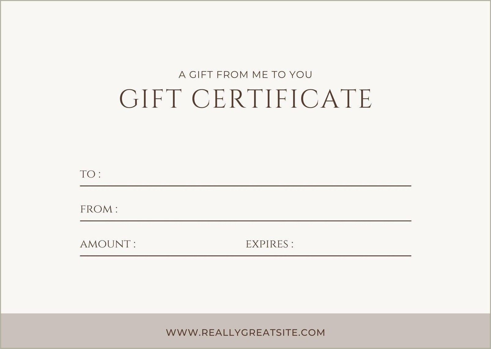 Free Full Page Gift Certificate Template