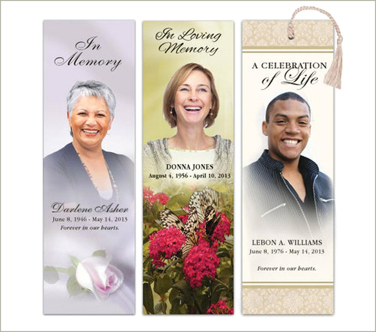 Free Funeral Book Markers Templates Downloads