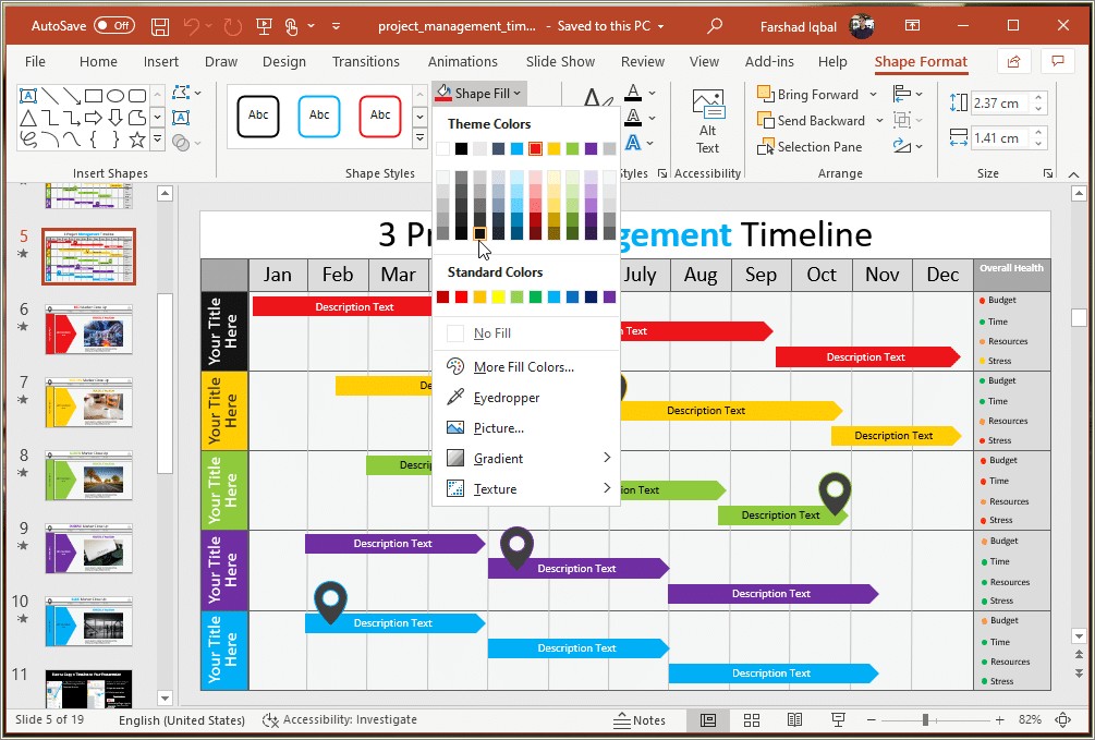 Free Gantt Chart Mac Powerpoint Template