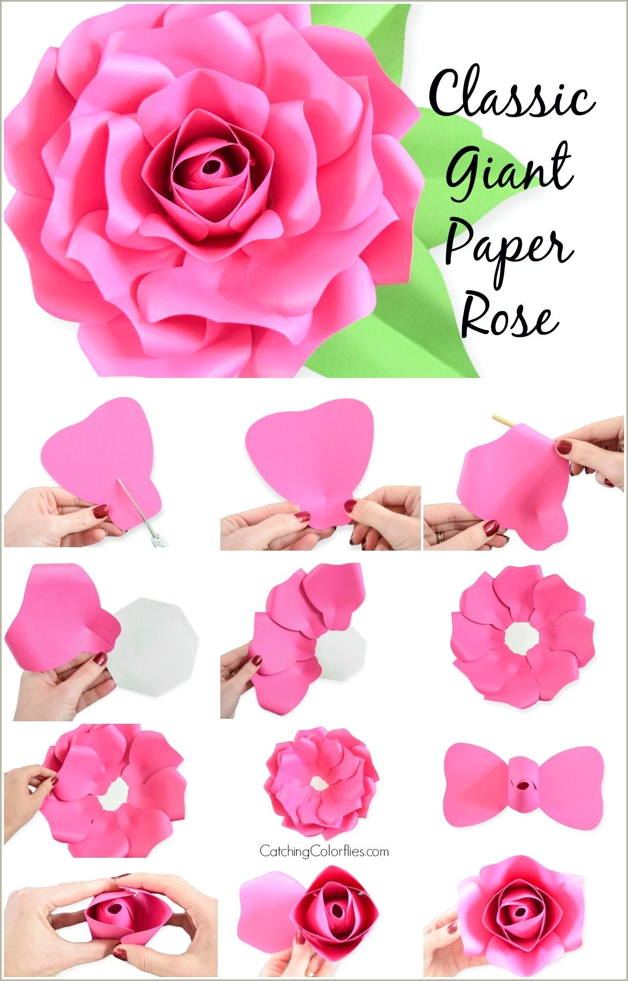 Free Giant Paper Rose Template Printable