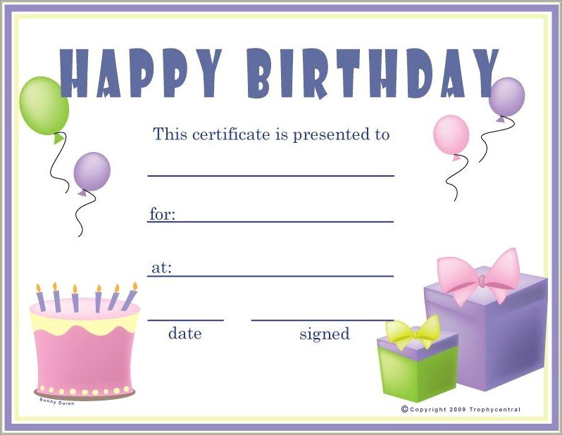 Free Gift Certificate Template For Girlfriends