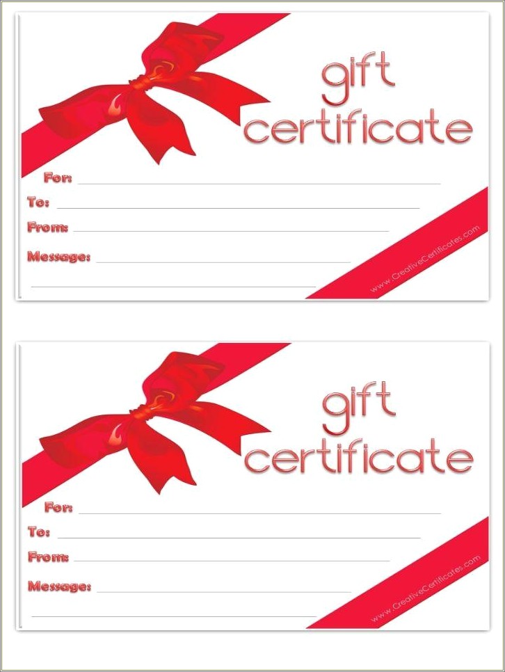 Free Gift Certificate Templates For Openoffice