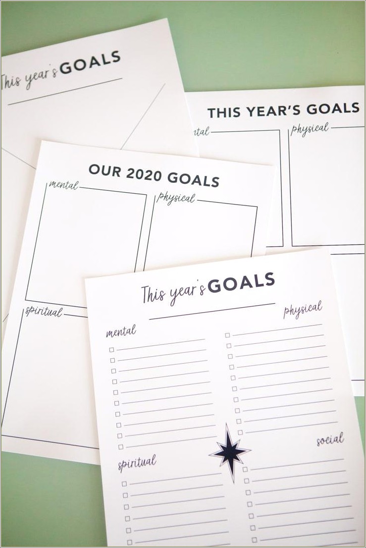 Free Goal Setting Template For Students