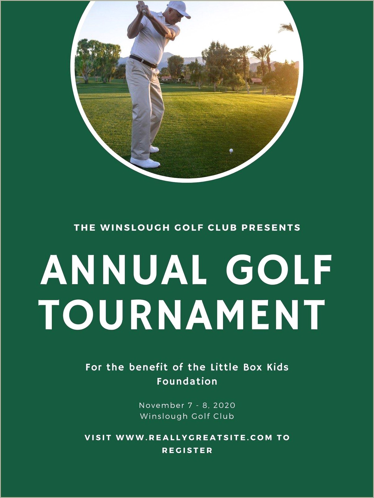 Free Golf Tournament Scoring Poster Template