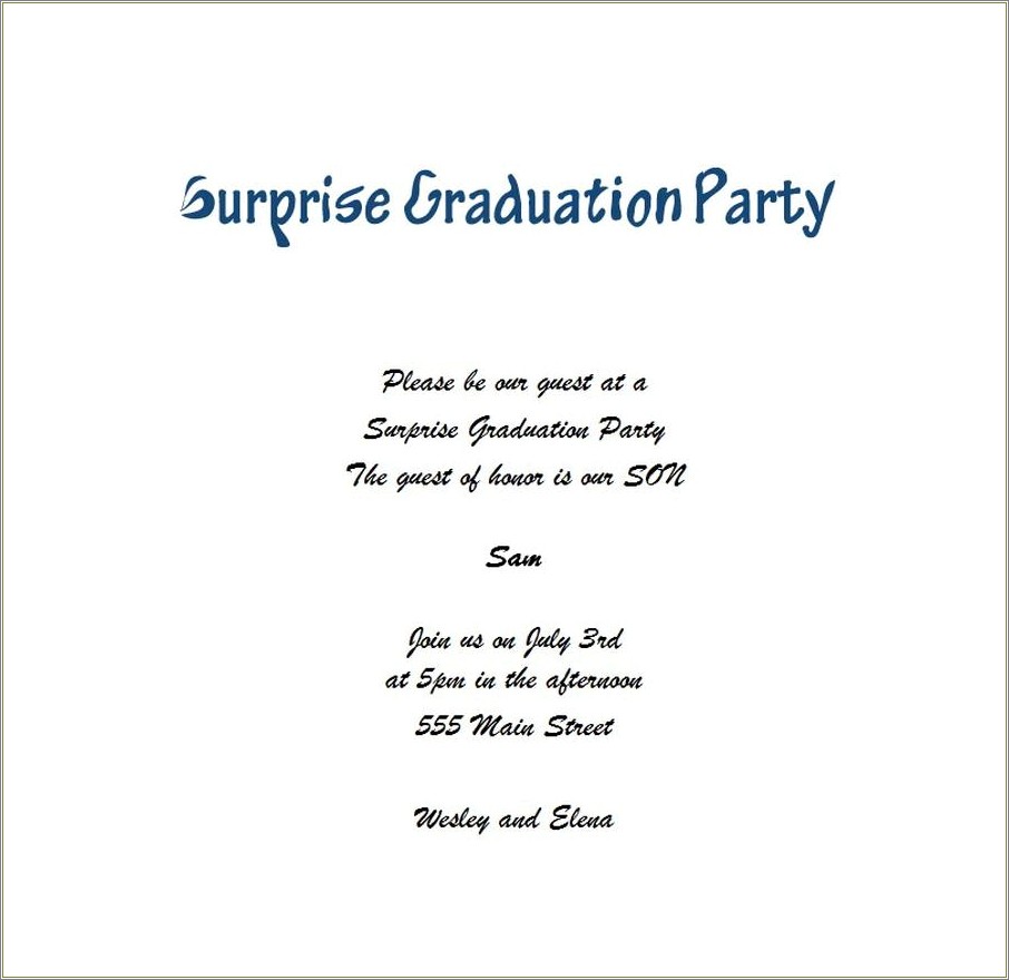Free Graduation Party Templates For Word