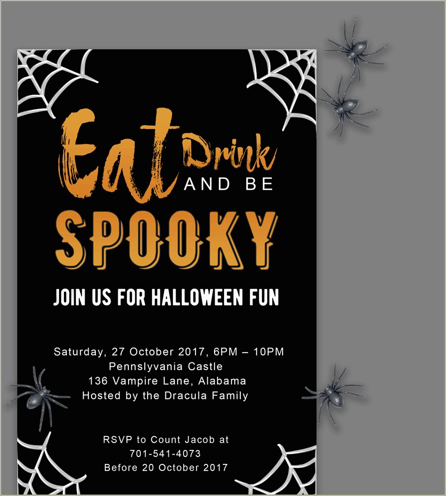 Free Halloween Party Templates For Invitations