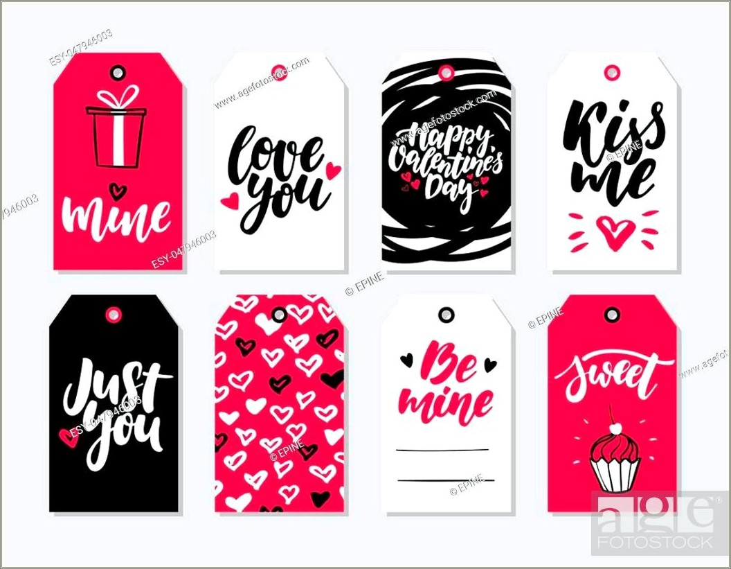 Free Happy Valentines Gift Tag Templates