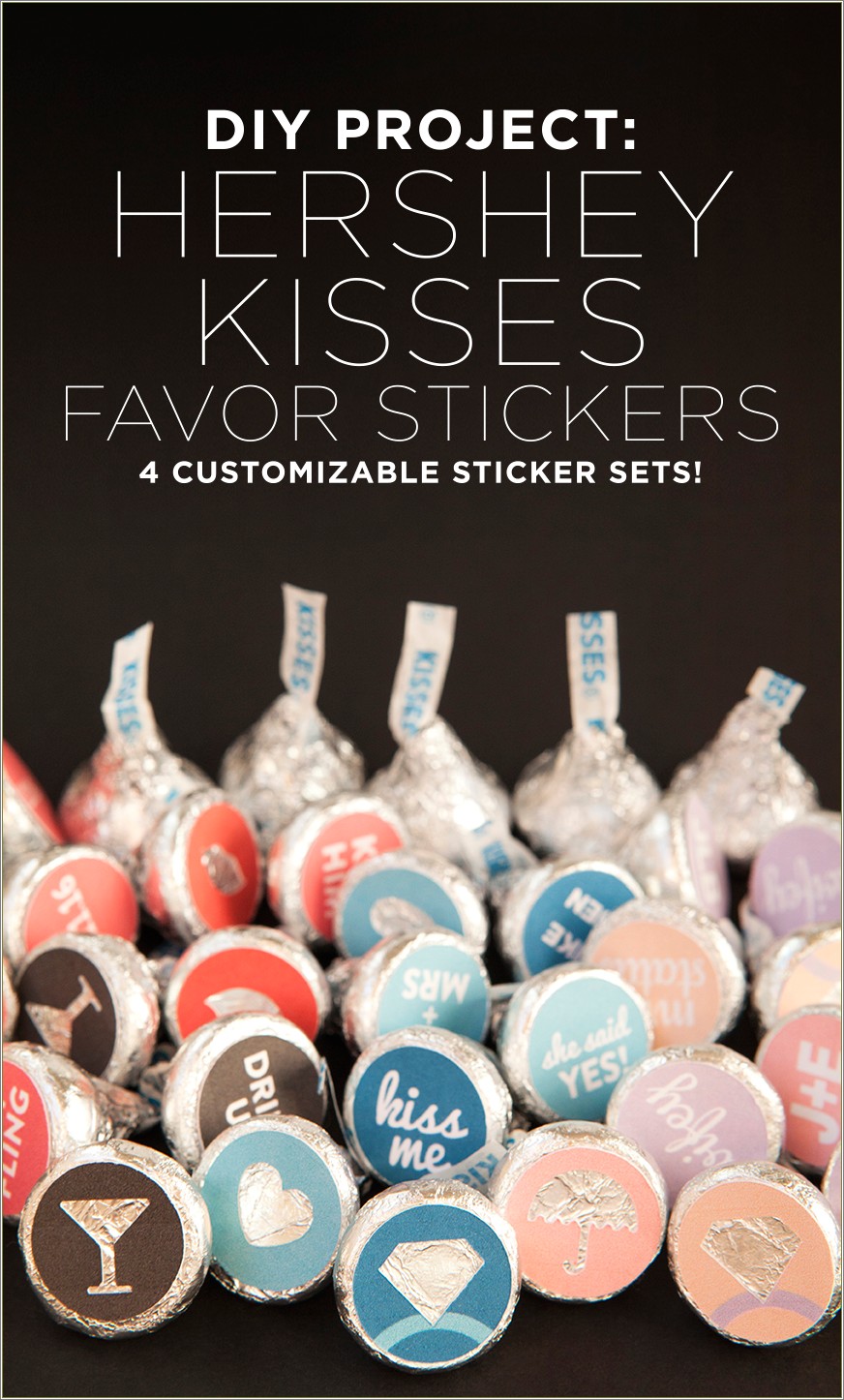 Free Hershey Kiss Wedding Label Template