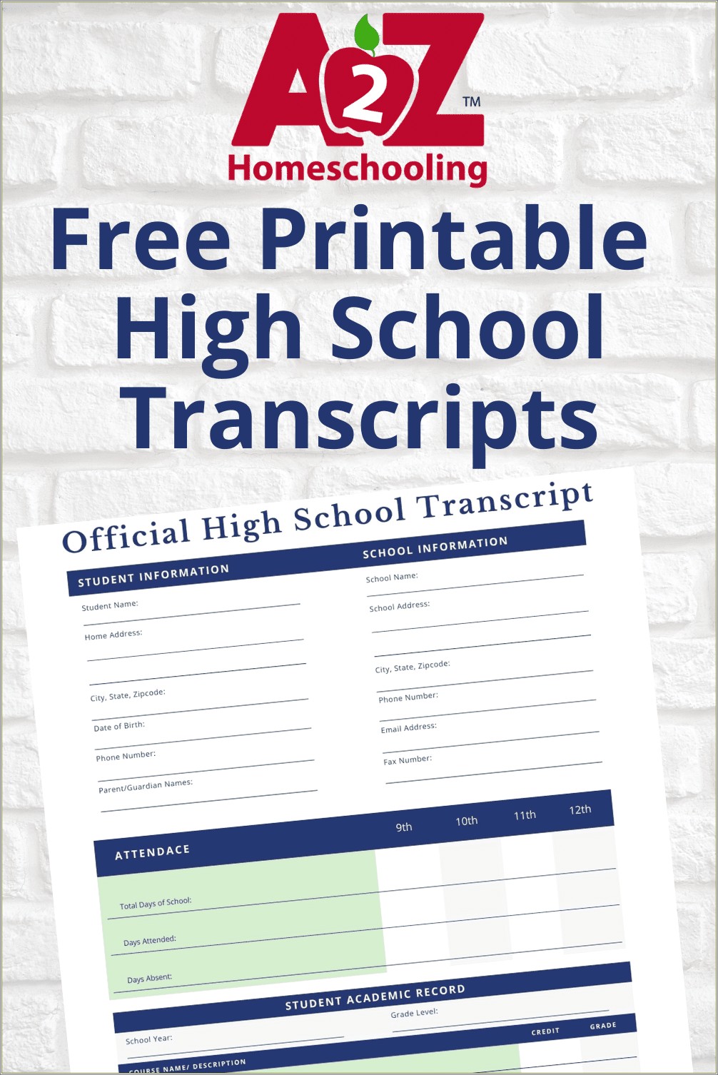 Free High School Transcript Template Pdff