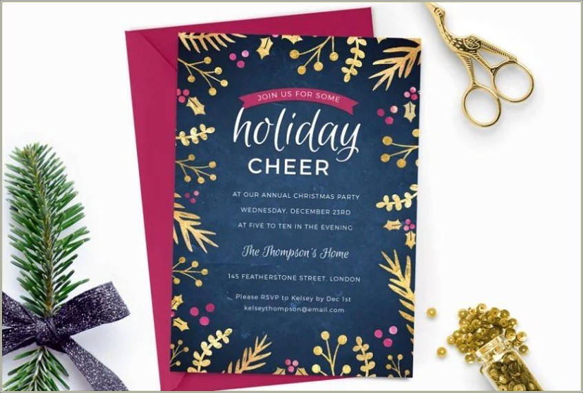 Free Holiday Party Invitation Templates Indesign