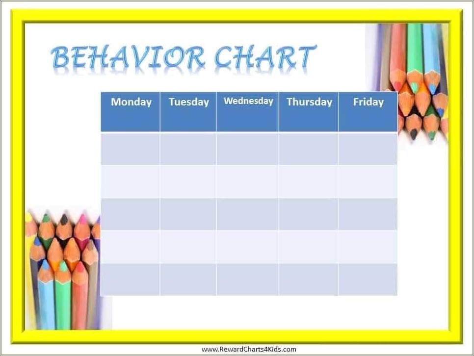 Free Homework And Behavior Log Template