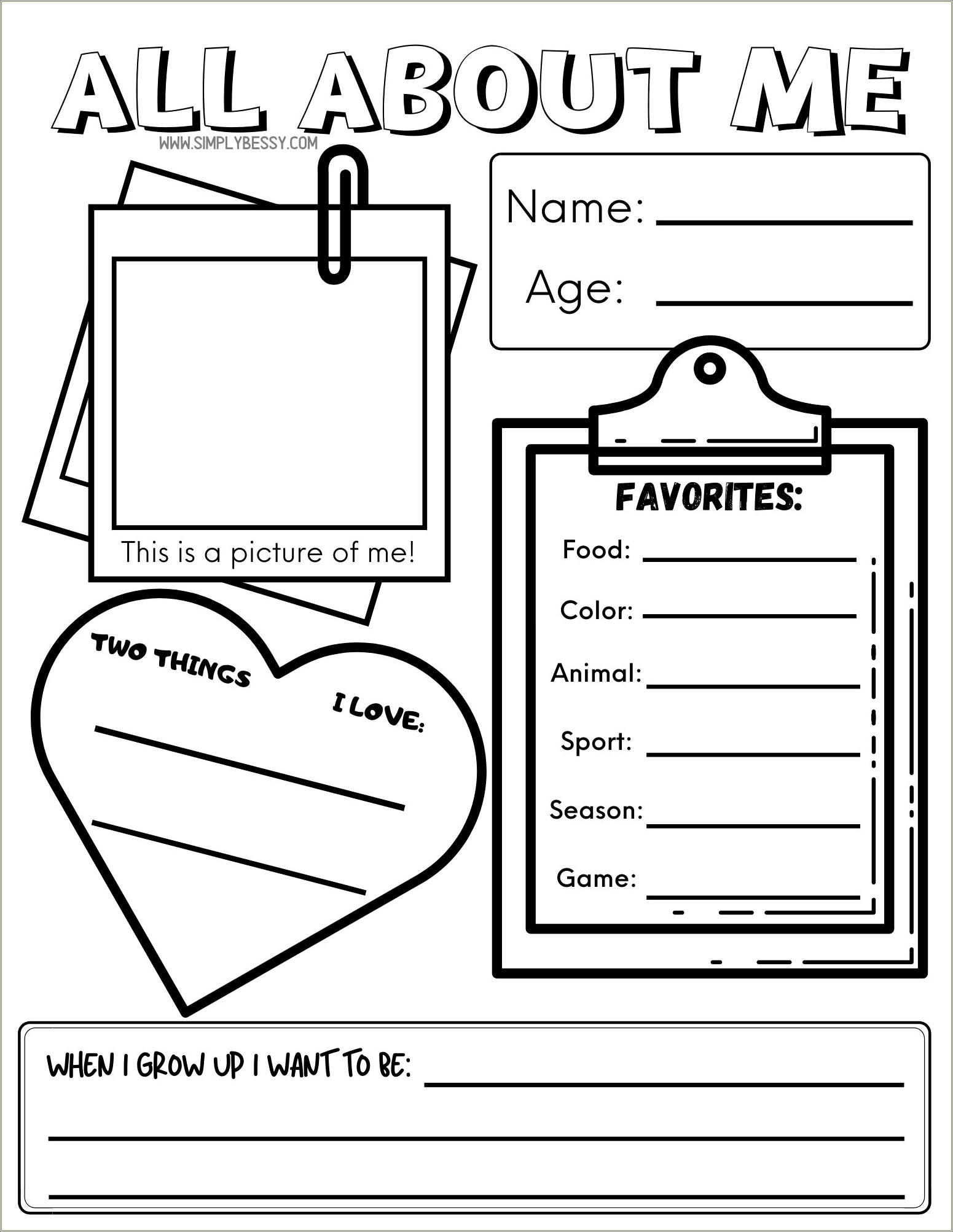 Free Homework Templates For Second Graders