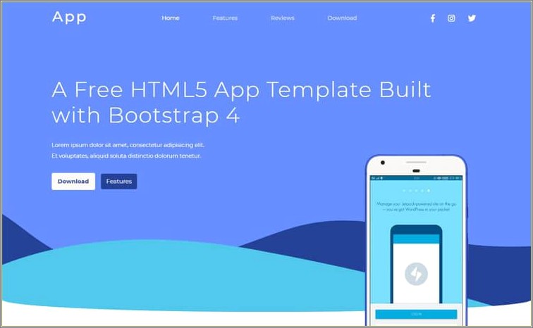Free Html5 Mobile Application Template Download