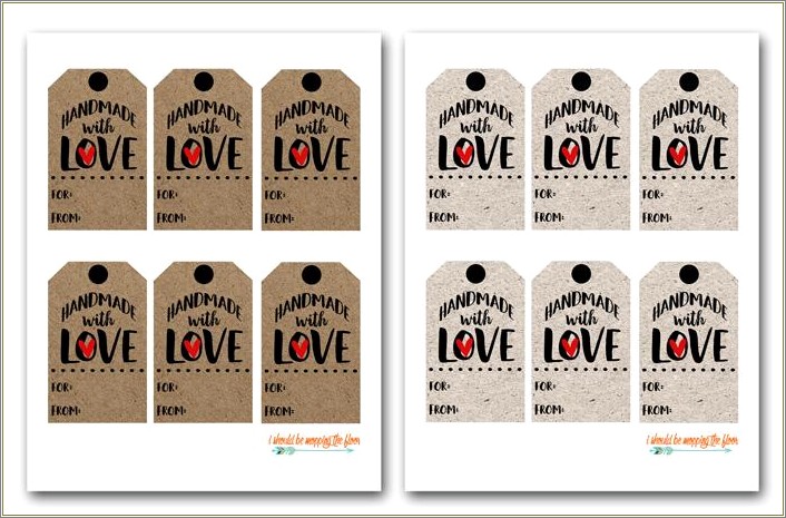 Free Label Templates For Homemade Gifts