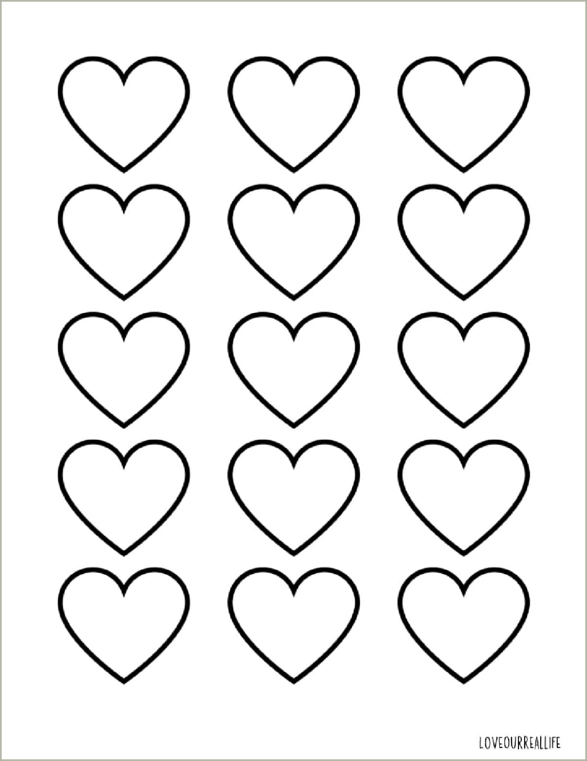 Free Large Size Printable Heart Template