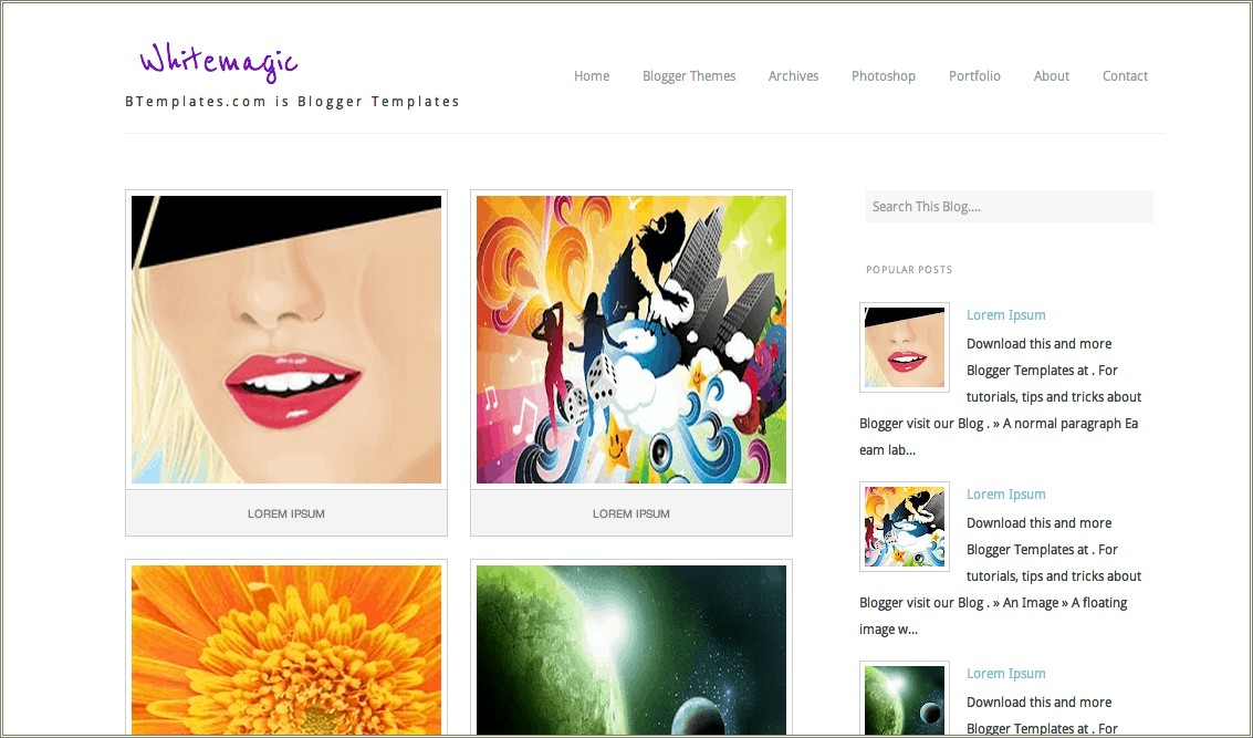 Free Layout Design Of Blogger Template