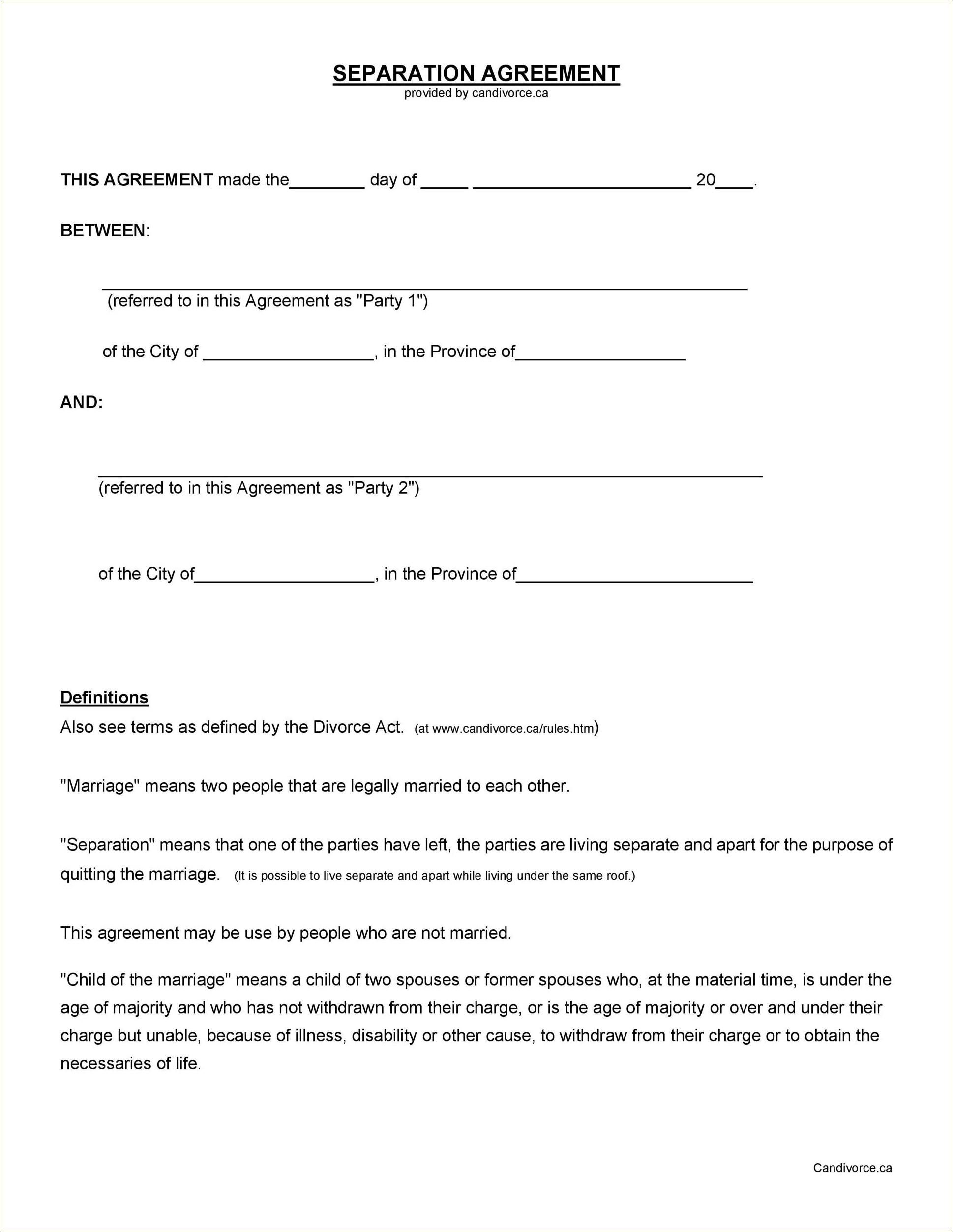 Free Letter Of Separation Pdf Template