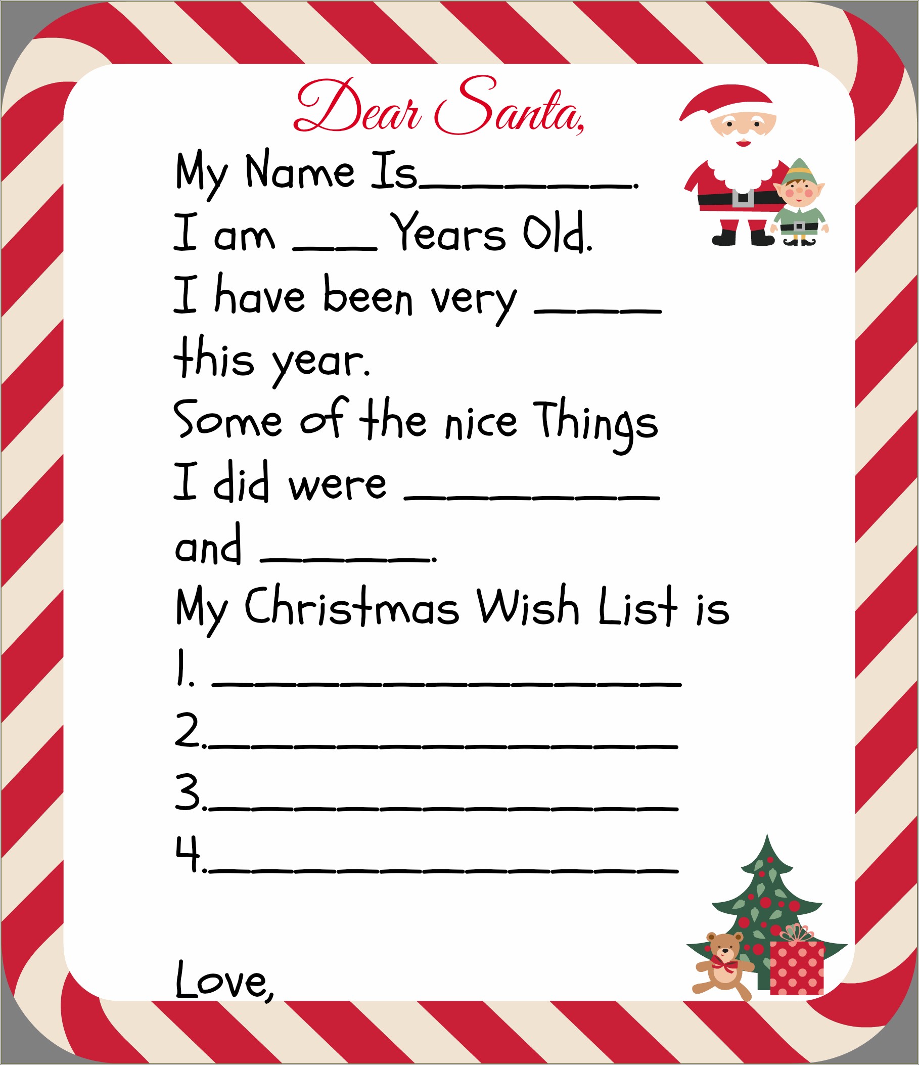 Free Letters From Santa 2016 Template