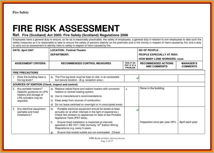 Free Lone Working Risk Assessment Template