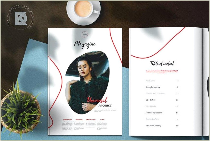 Free Magazine Table Of Contents Template