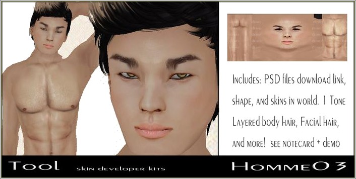 Free Male Skin Template Second Life