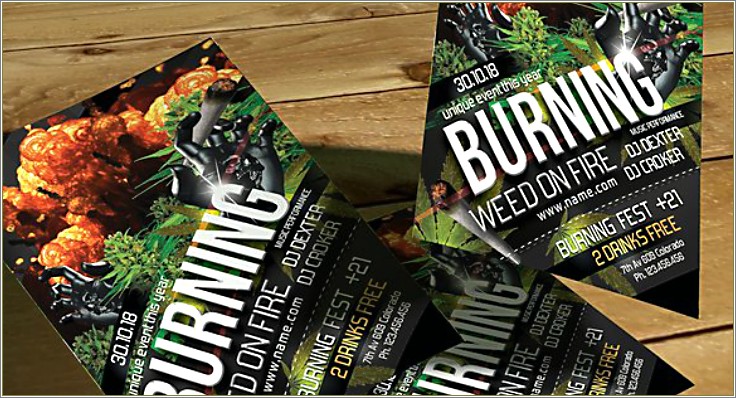 Free Medical Marijuana Flyer Template Photoshop