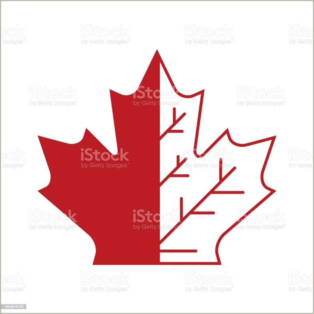 Free Medium Canada Flag Leaf Template