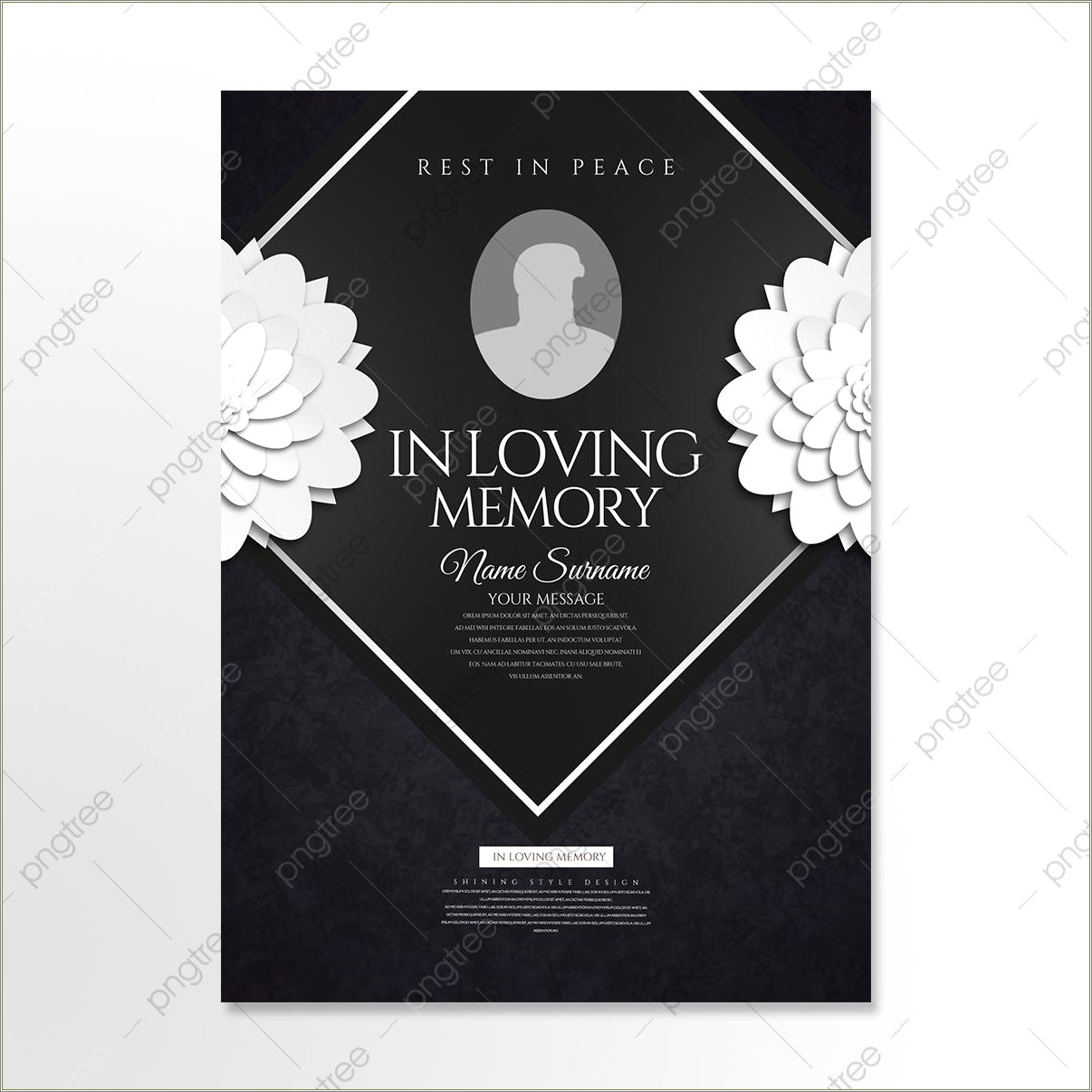 Free Memorial Announcement Template Beach Photo