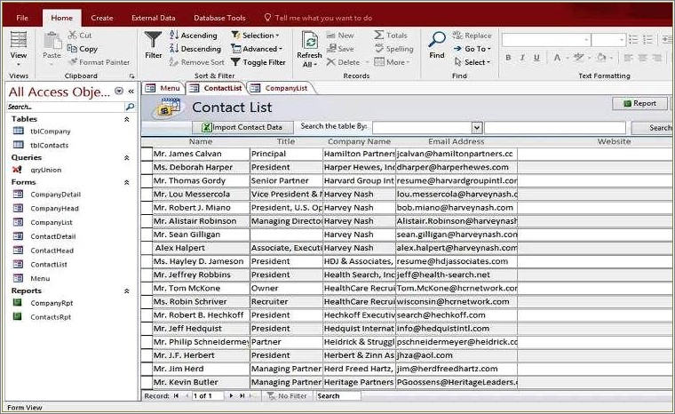 Free Microsoft Access 2000 Database Templates
