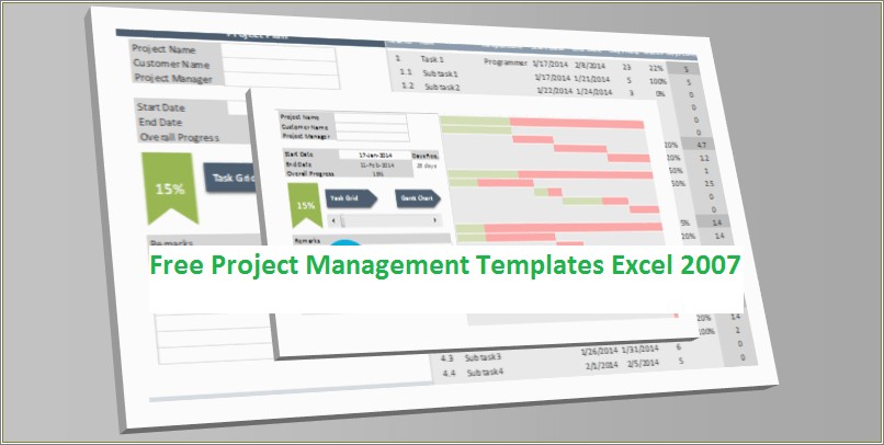 Free Microsoft Excel Project Management Templates Resume Example Gallery 7557