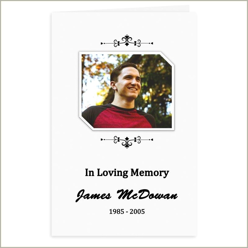 Free Microsoft Publisher Funeral Program Template Resume Example Gallery