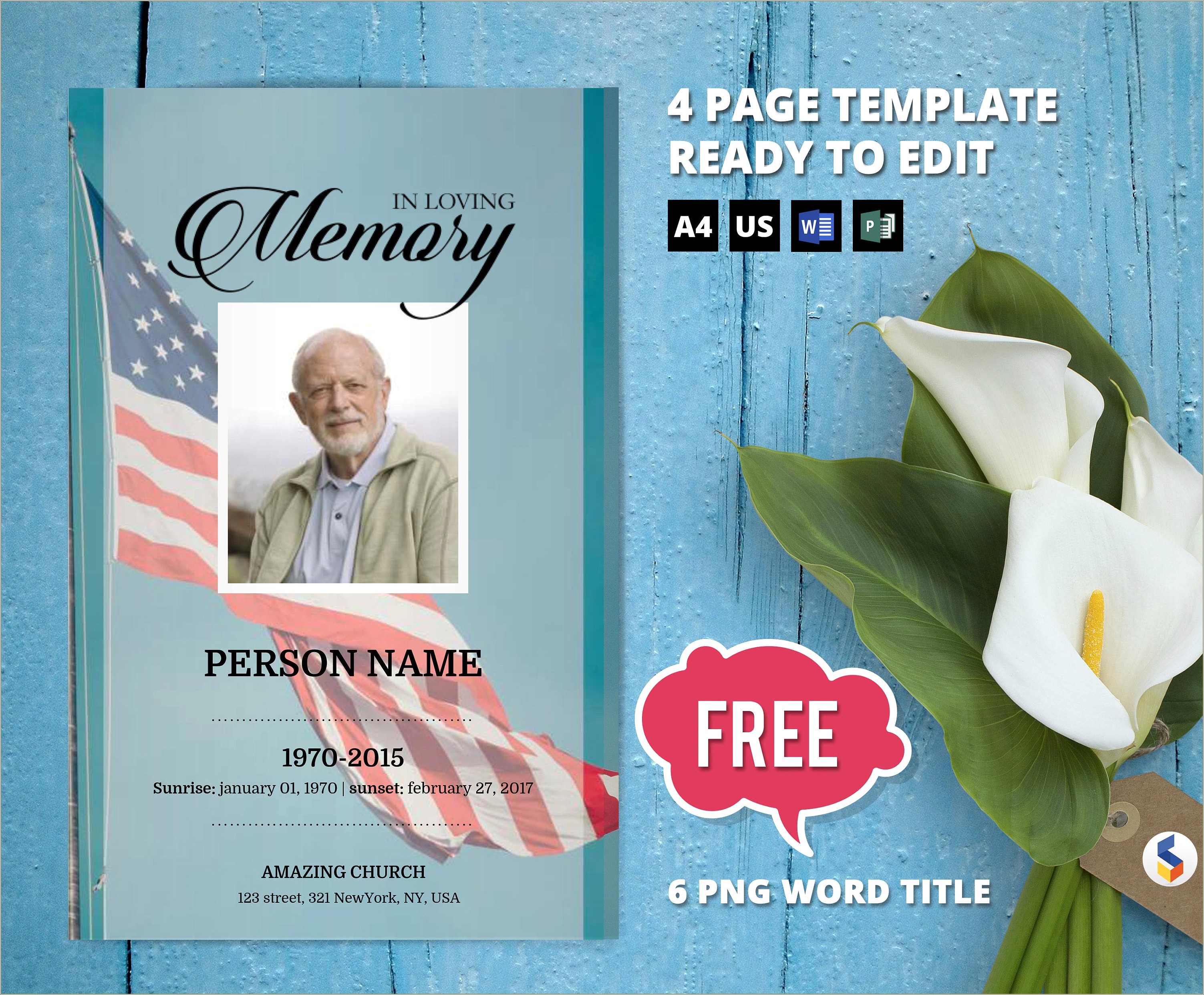 Free Military Memorial Templates For Funerals