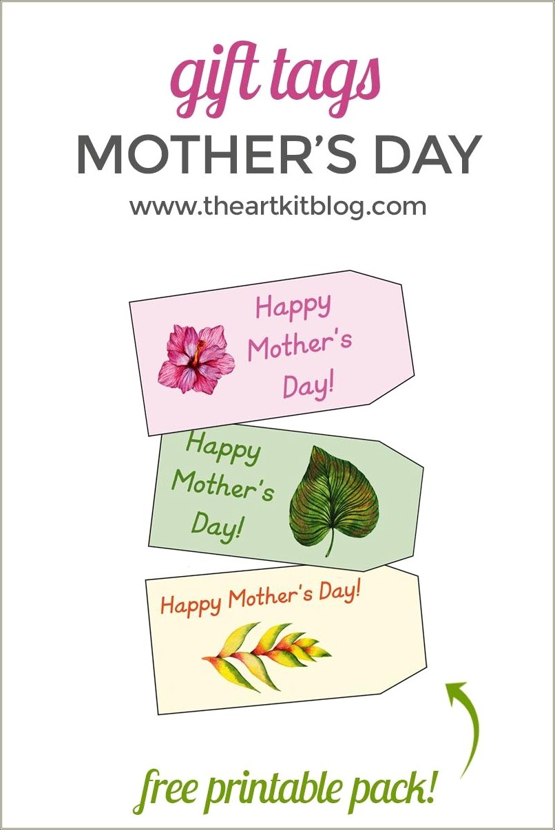 Free Mothers Day Gift Tag Template