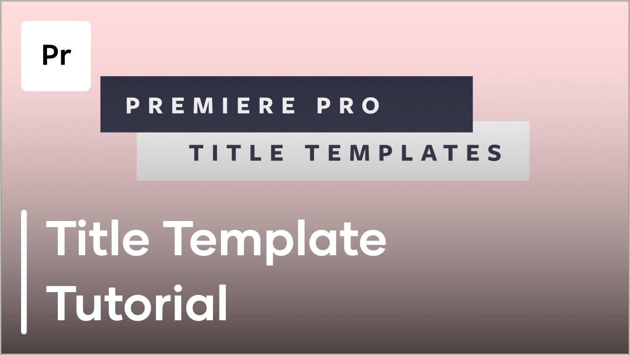 Free Motion Title Template Premiere Pro