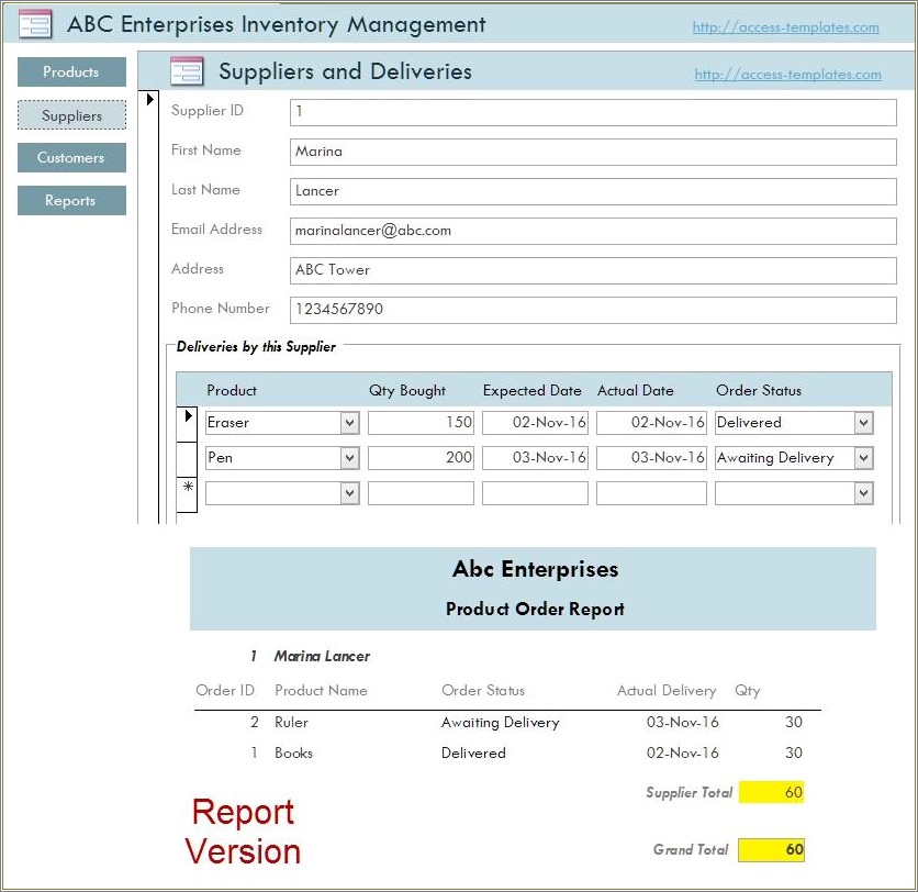 Free Ms Access Templates For Inventory