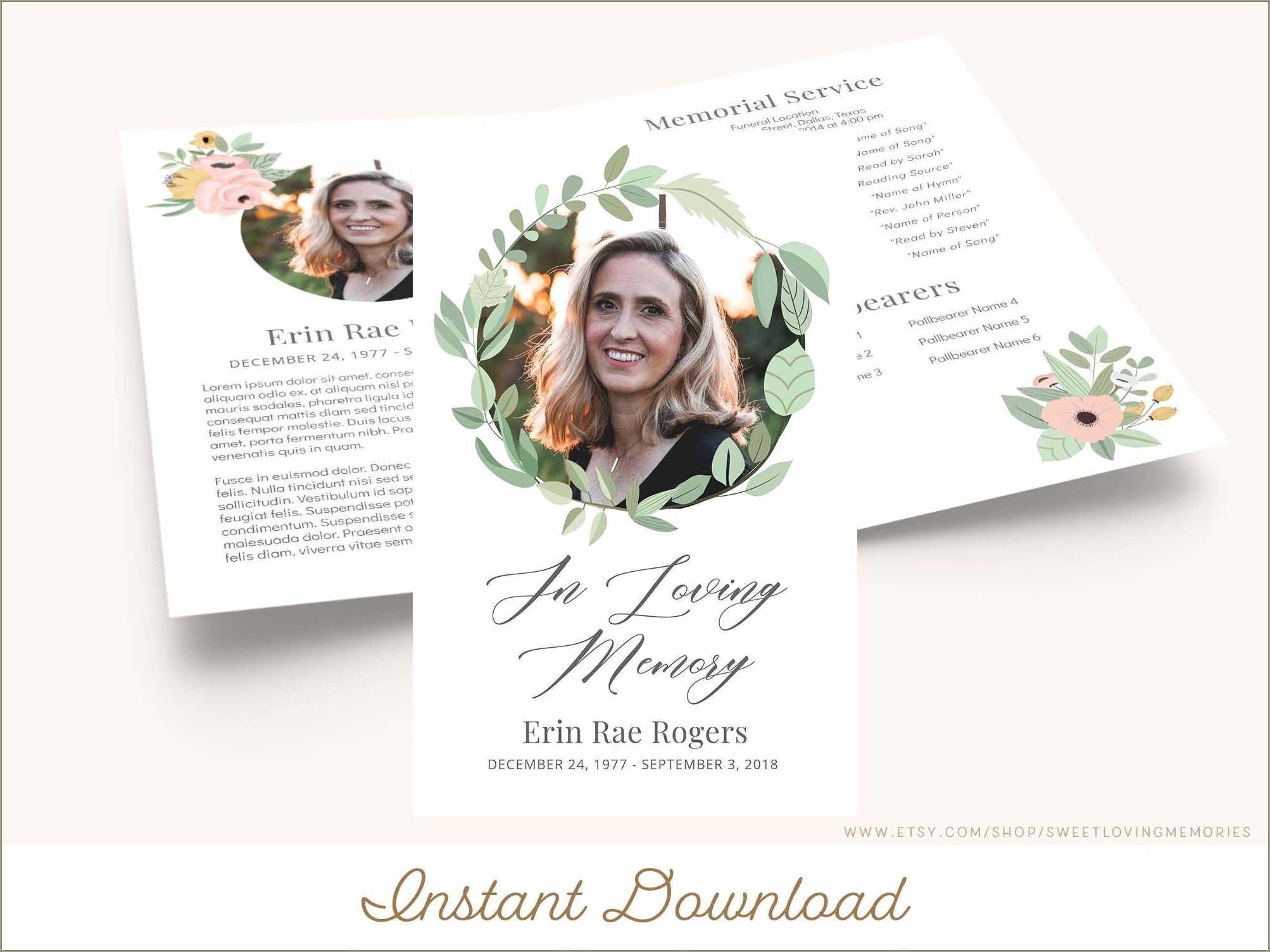 Free Ms Word Funeral Program Template