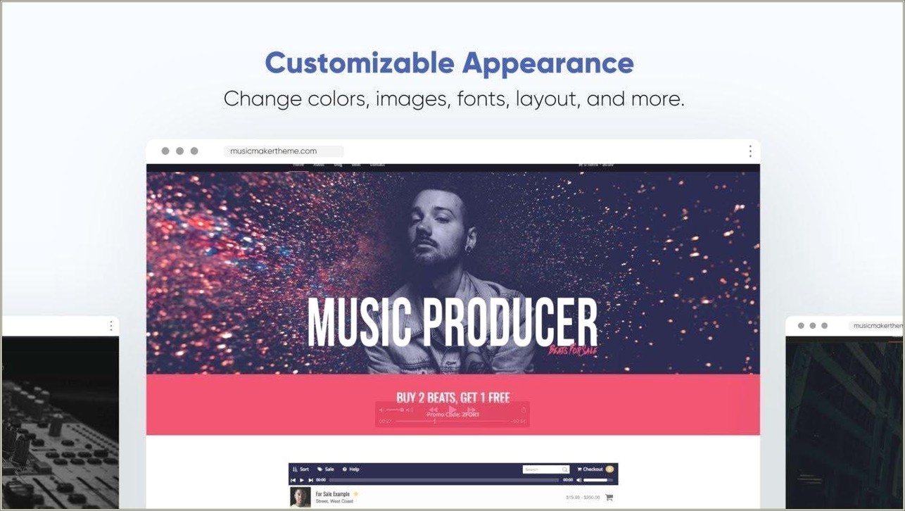 Free Music Beat Store WordPress Template