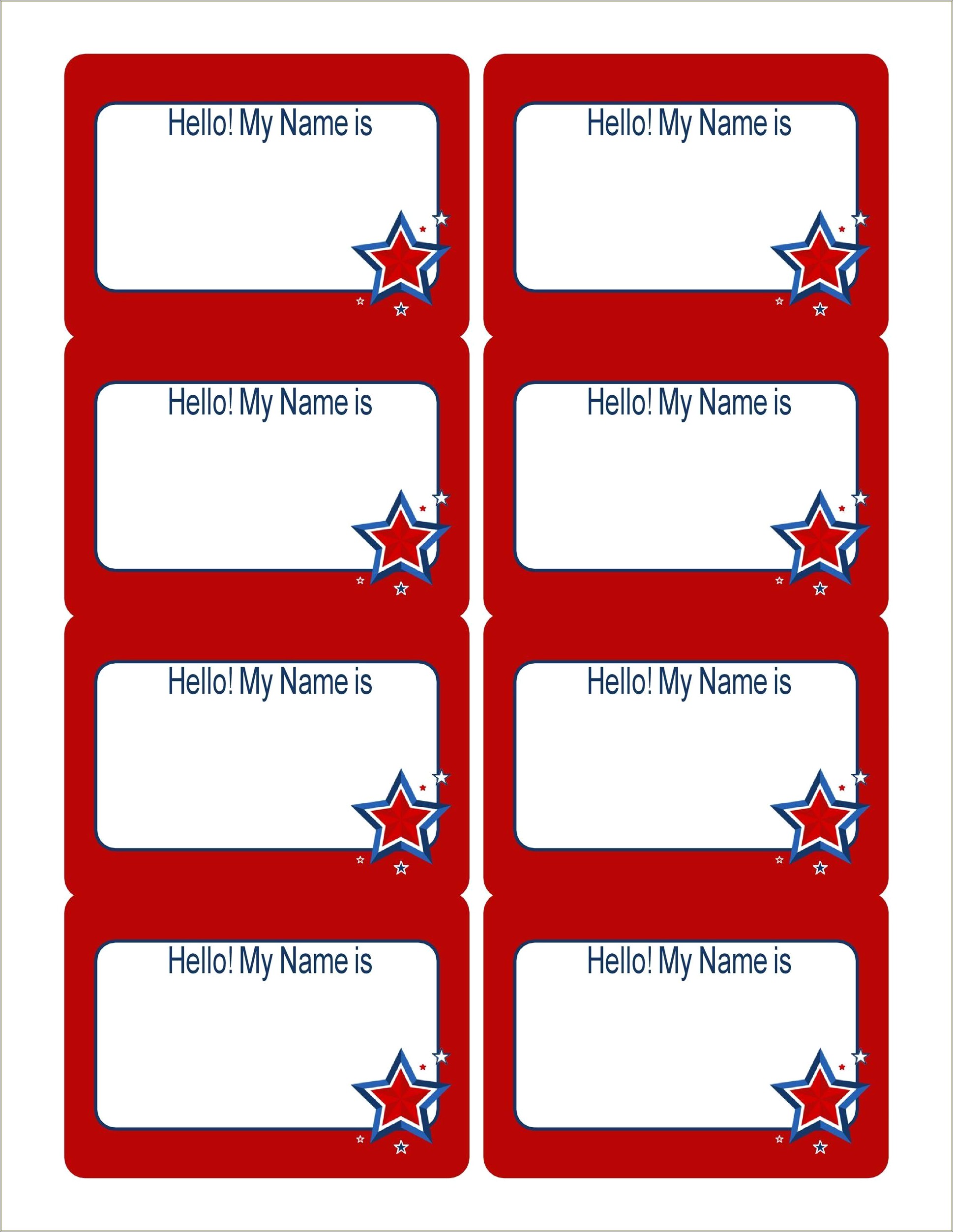 Free Name Tag Templates For Preschool