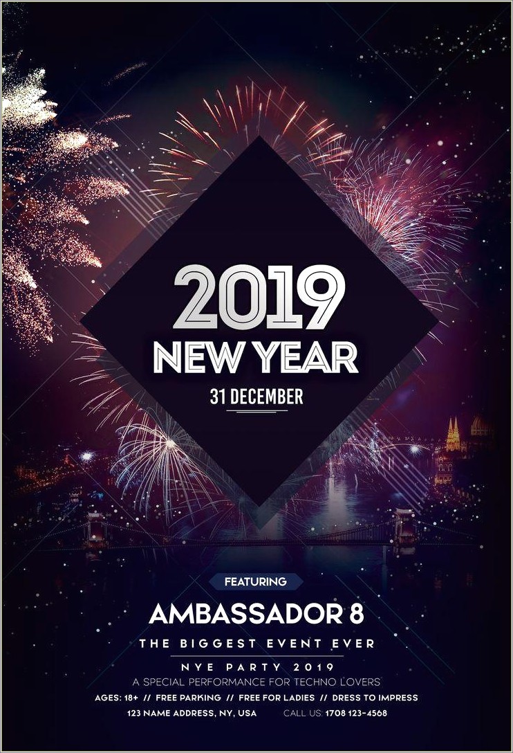 Free New Years Eve Psd Template