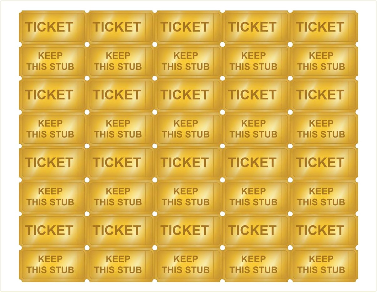 Free Numbered Ticket Templates For Word