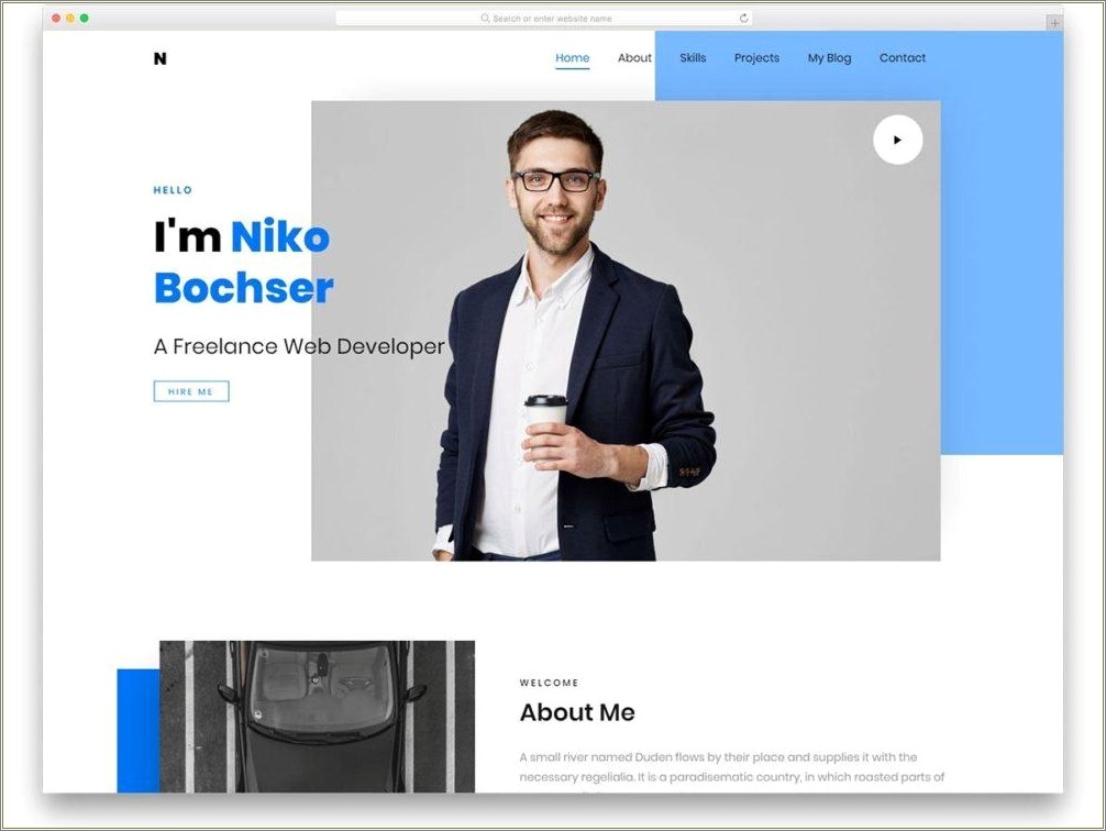Free One Page Personal Html Template