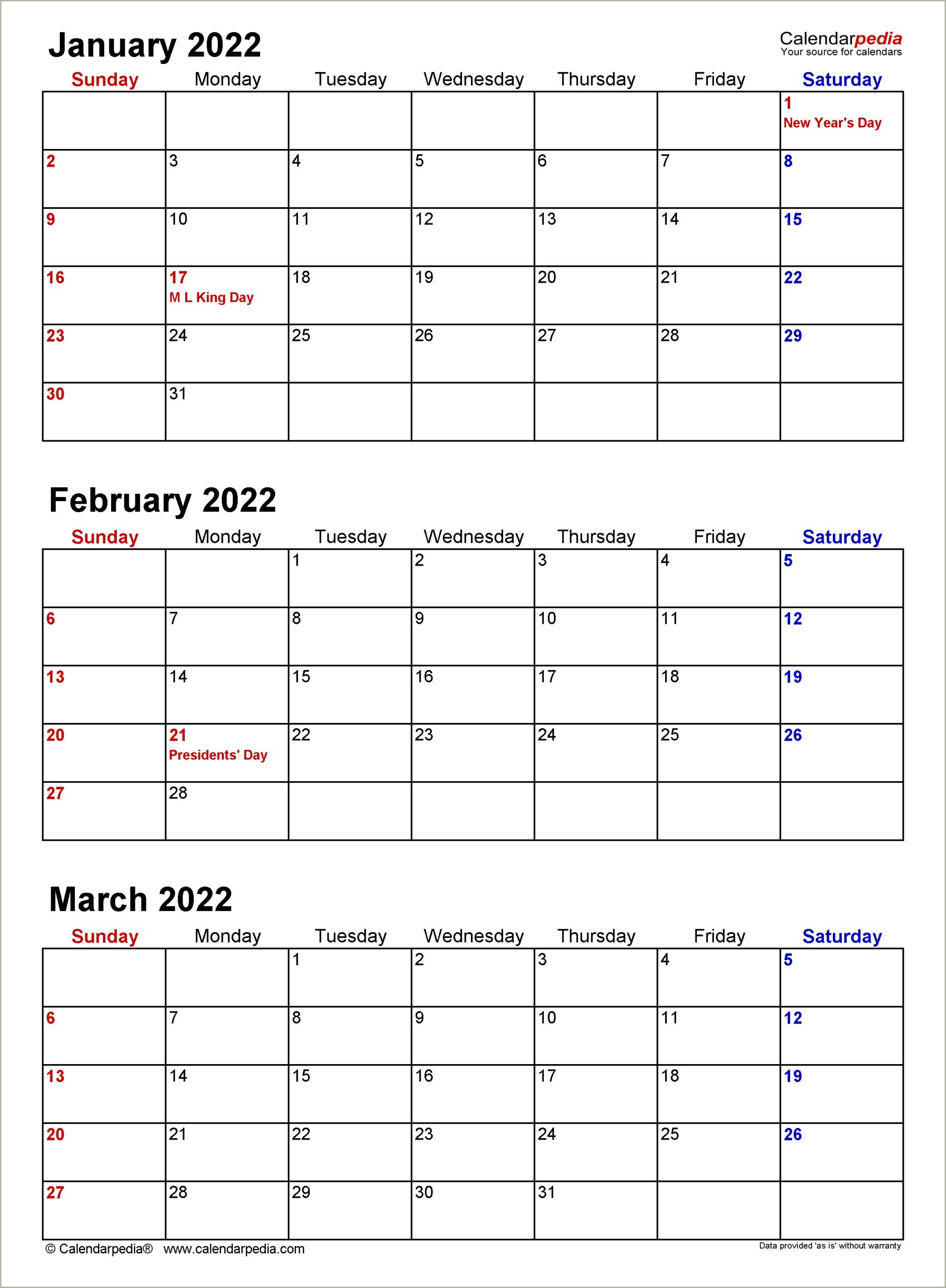 Free Online Calendar Template 3 Month