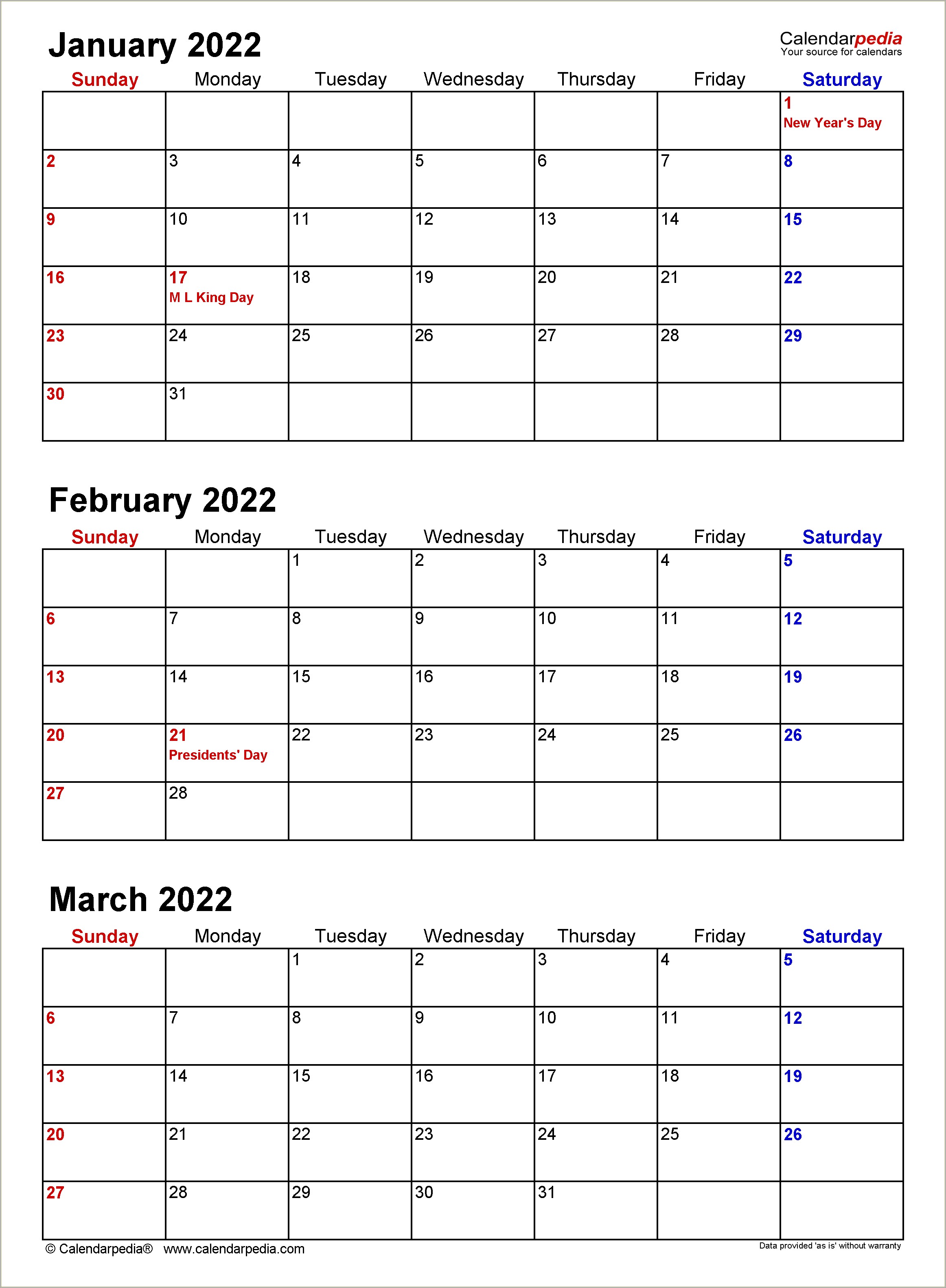 Free Online Calendar Template 3 Month